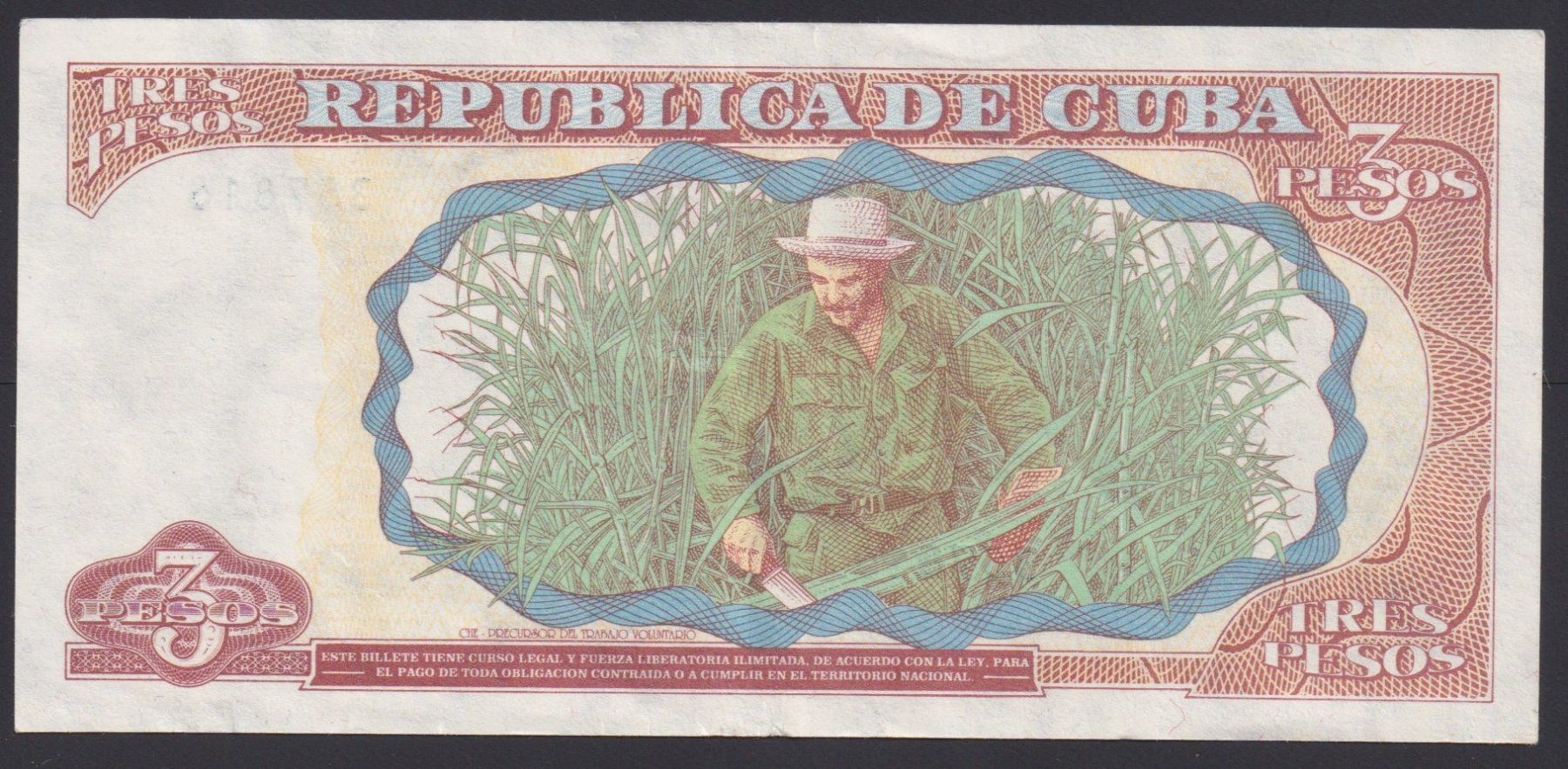 Banconote: Cuba 3 Pesos 1995 Che Guevara – Usato da Brugg AG venduto da banknoten_muesli 1