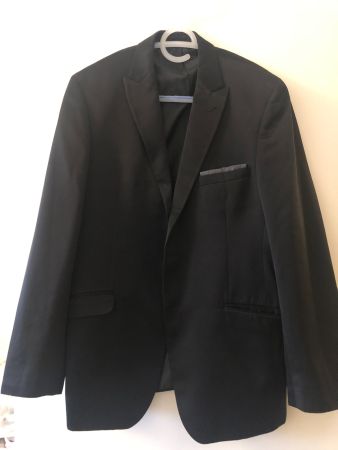 Veste blazer homme noir satiné C&A