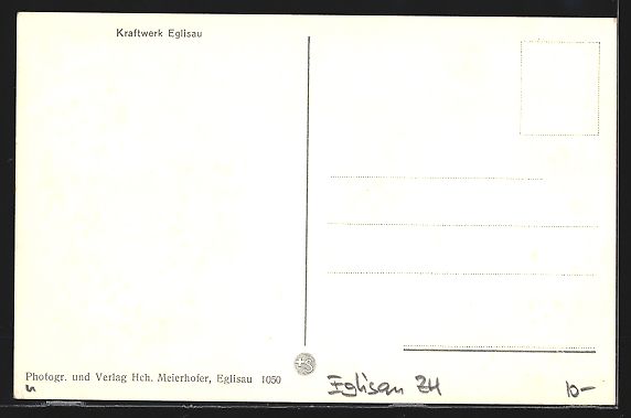 Cartes postales: AK Eglisau, Das Kraftwerk – D'occasion à Berlin par bartko-reher 1