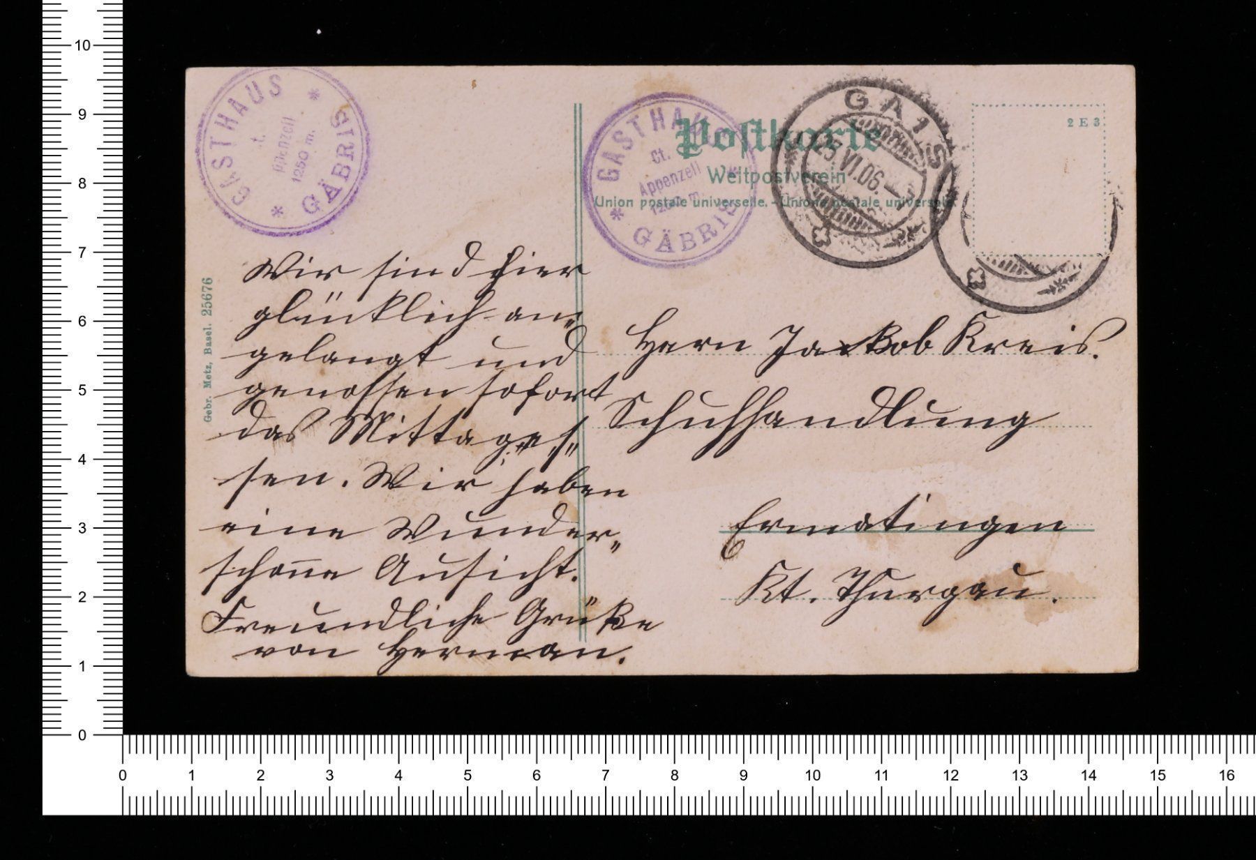Cartoline postali: Gruss vom Gäbris Kanton Appenzell – Usato da Riehen venduto da Tignanello1 1