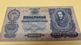 Ungarische 20 Pengo Banknote von 1930