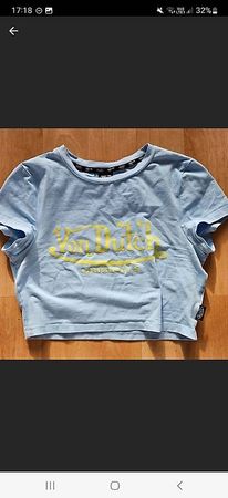 von dutch baby blue cropped shirt / croptop grösse m