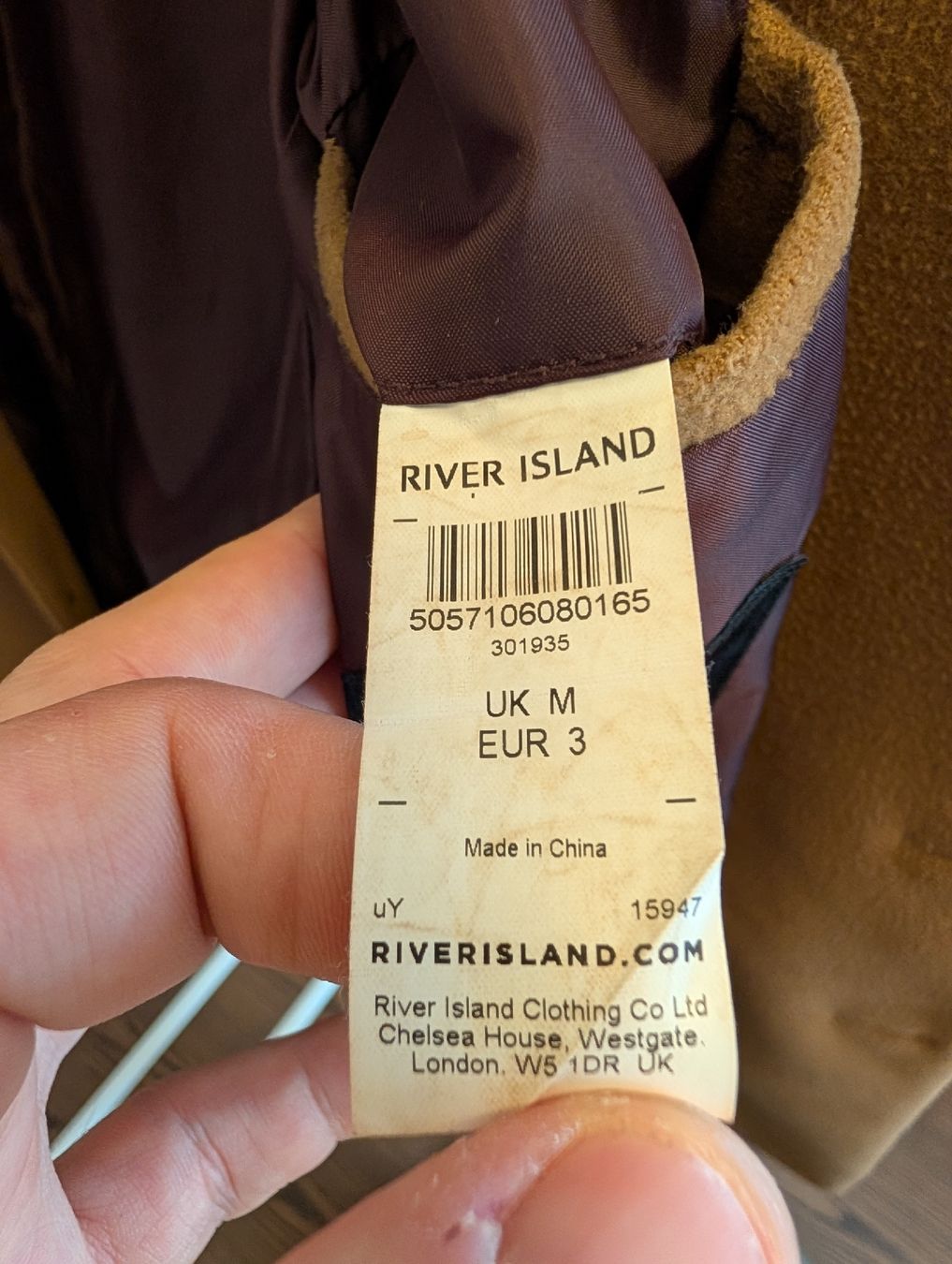 Manteaux: River Island Herren Winter Mantel, Grösse M, Top! – Neuf (Voir description) à Fislisbach par BigBIG969 3