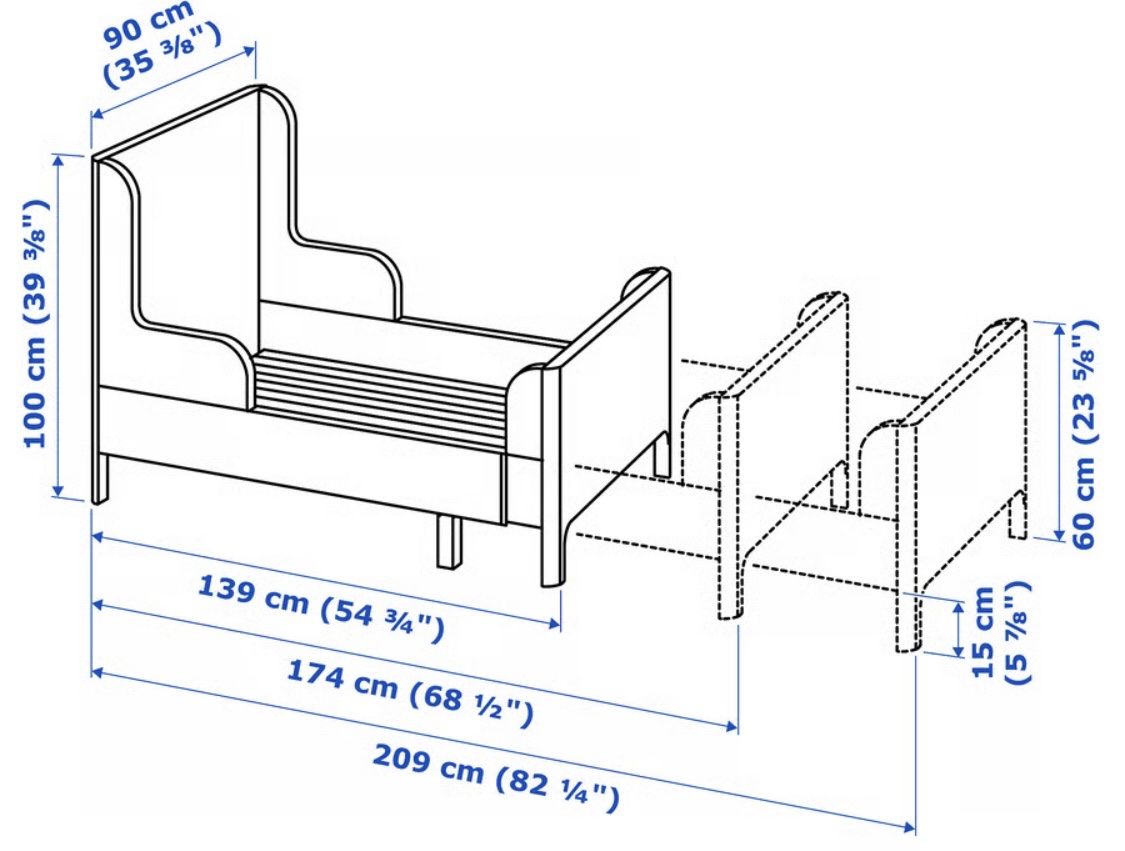 Letti: Hell Rosa Kinderbett BUSUNGE IKEA – Usato da Gais venduto da mar_r8x7 4