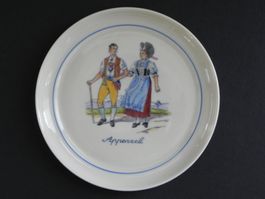 Trachtenteller handbemalt * APPENZELL * von Langenthal 1942