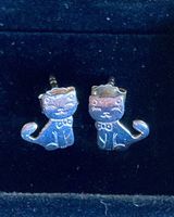 Boucles d'oreilles motif chat en argent 925