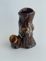 Vase en céramique Vallauris vintage, tronc d'arbre