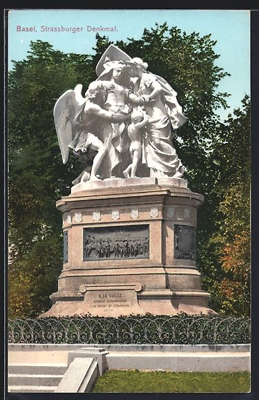 Cartes postales: AK Basel, Strassburger Denkmal – D'occasion à Berlin par bartko-reher