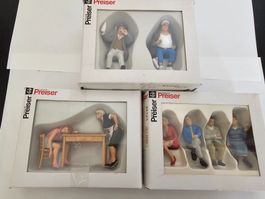 8  Preiser Miniatur Figuren