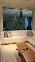 Ecksofa in Weiss, guter Zustand