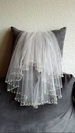 Brautschleier Kristall IVORY, DM 130 cm