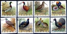 POLEN 1970 NIEDERWILD SERIE 8 MARKEN GESTEMPELT - W298A