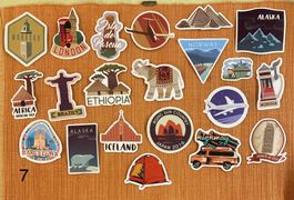 Stickerset Aufkleber/outdoor natur adventure 20 Stk