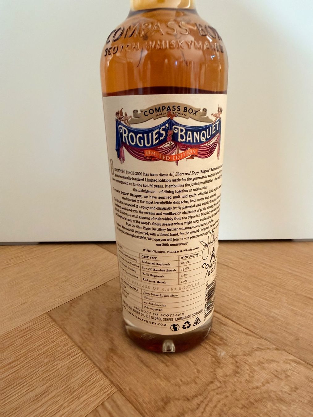 Bevande alcoliche: Compass Box Rogues' Banquet Limited Edition Blended Scotc... – Nuovo (secondo la descrizione) da Roggwil TG venduto da est_r5x7 2