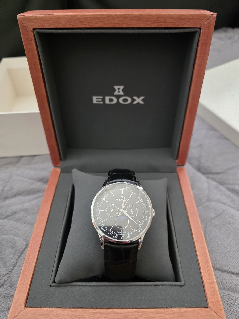 Edox Orologi: Edox Les Vauberts Moonphase Quartz  – Usato da Grand-Lancy venduto da Precision-GE 8