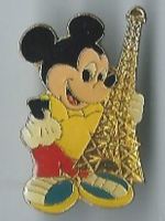 Mickey Mouse mit Eiffelturm, Pin
