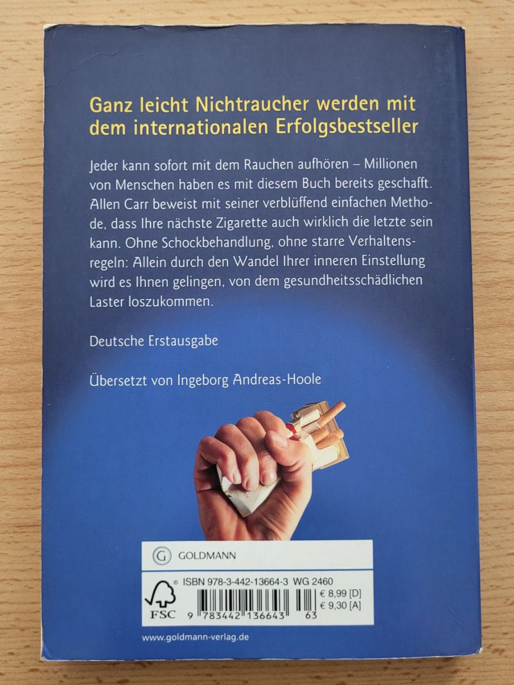 Livres: Buch: Endlich Nichtraucher! - Allen Carr – D'occasion à Waltenschwil par creativeline 1