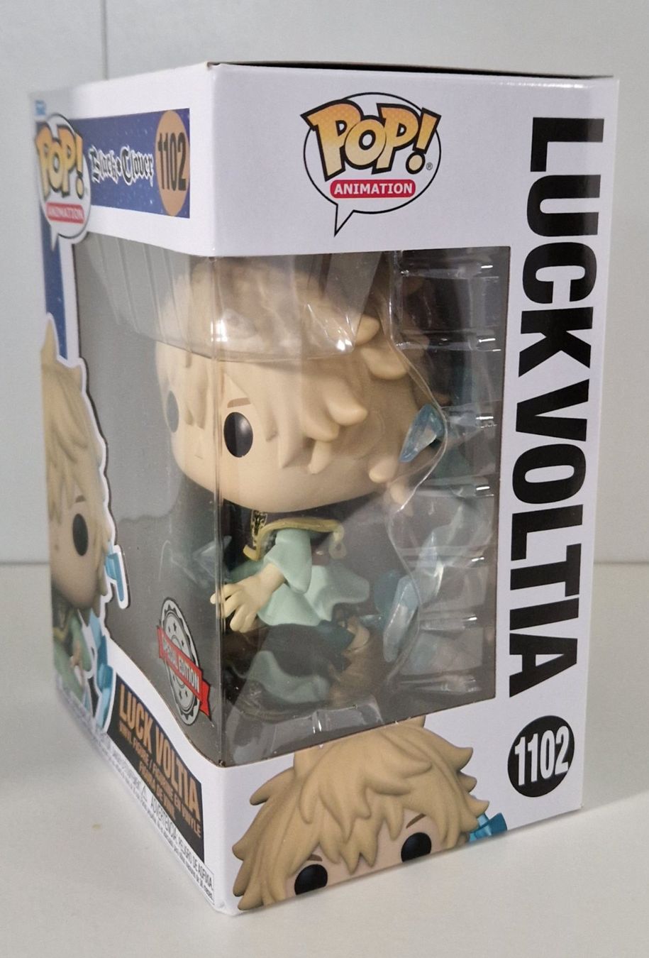 Funko Statuette: Black Clover POP! Luck Voltia Special Edition 9 cm – Nuovo e nell'imballaggio originale da St-Imier venduto da ATTAKSHOP 2