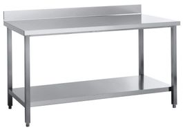 Edelstahl Arbeitstisch Aufkantung 180x70