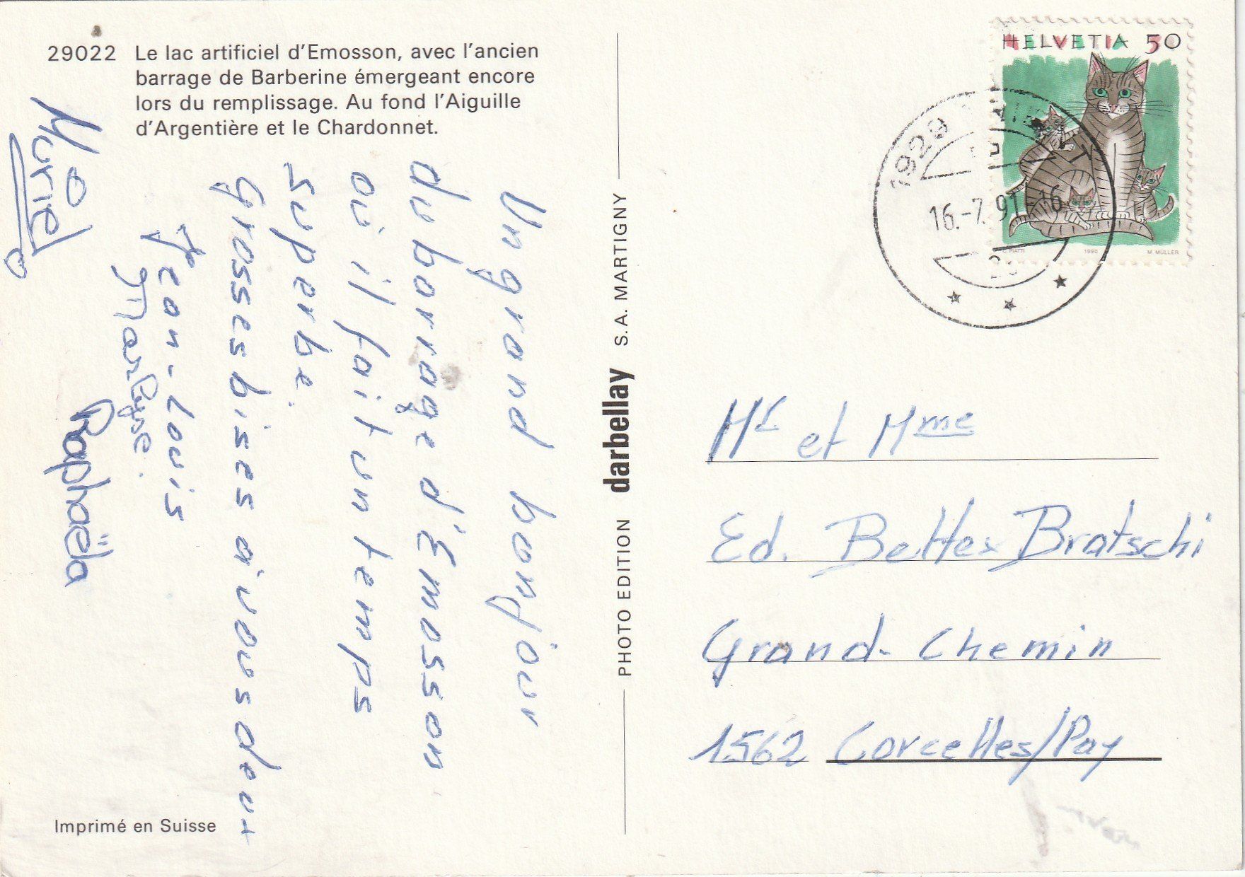 Cartes postales: Stausee – D'occasion à Lumbrein par made02 1
