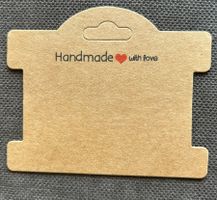 10x Display Karte   "Handmade with Love"  für Armbänder etc
