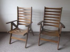 2 Klappstühle Rapp Holz mit Polstern guter Zustand