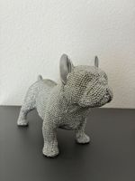 Französische Bulldogge Figur, silber 20cm