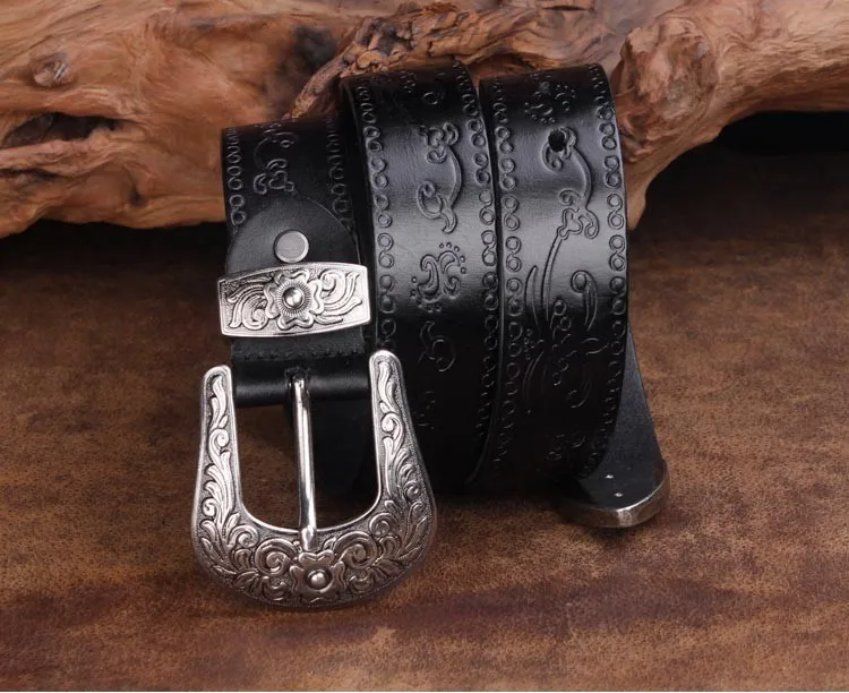 Cinture: Schwarz Ledergürtel Westerny Cow – Nuovo e nell'imballaggio originale da Lausanne venduto da FASHION-WORLD-SHOP 1