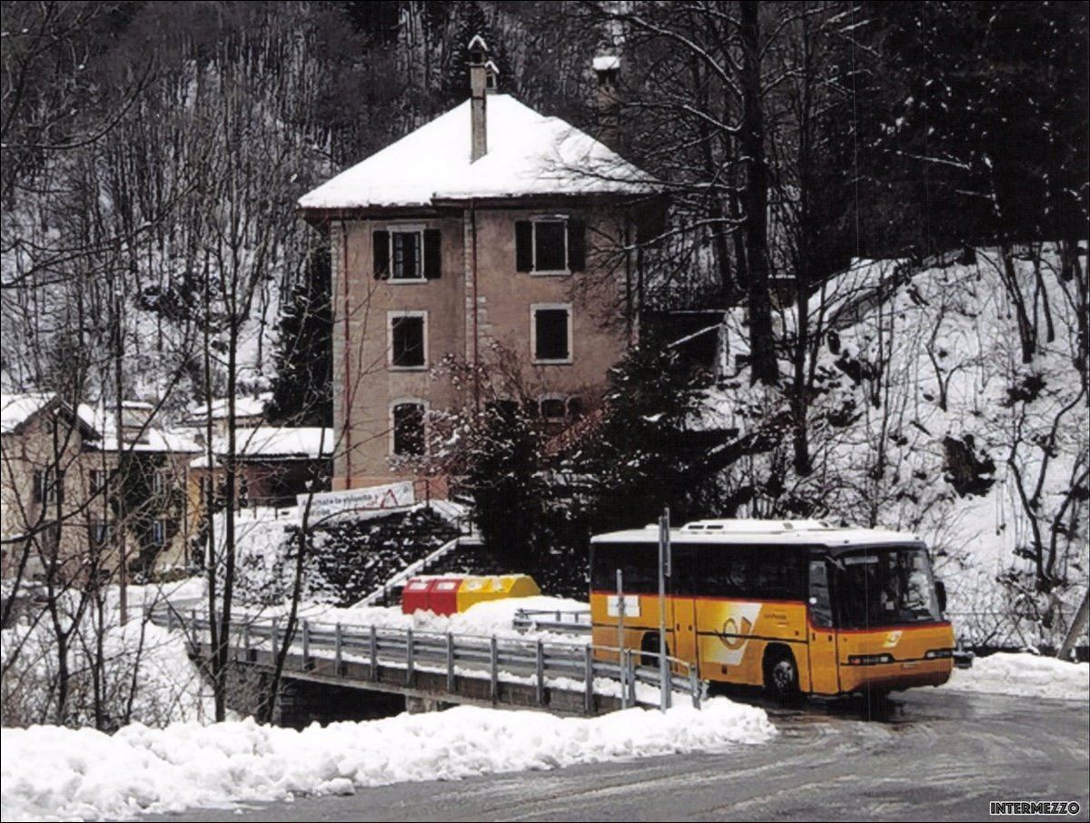 Cartoline postali: Postauto // Brücke Winter Haus // PTT – Usato da Basel venduto da intermezzo12