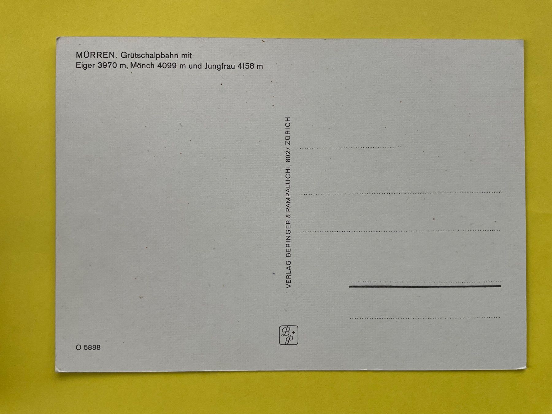 Cartes postales: AK Mürren. Grütschalpbahn – D'occasion à Zürich par tol_b7c7 1