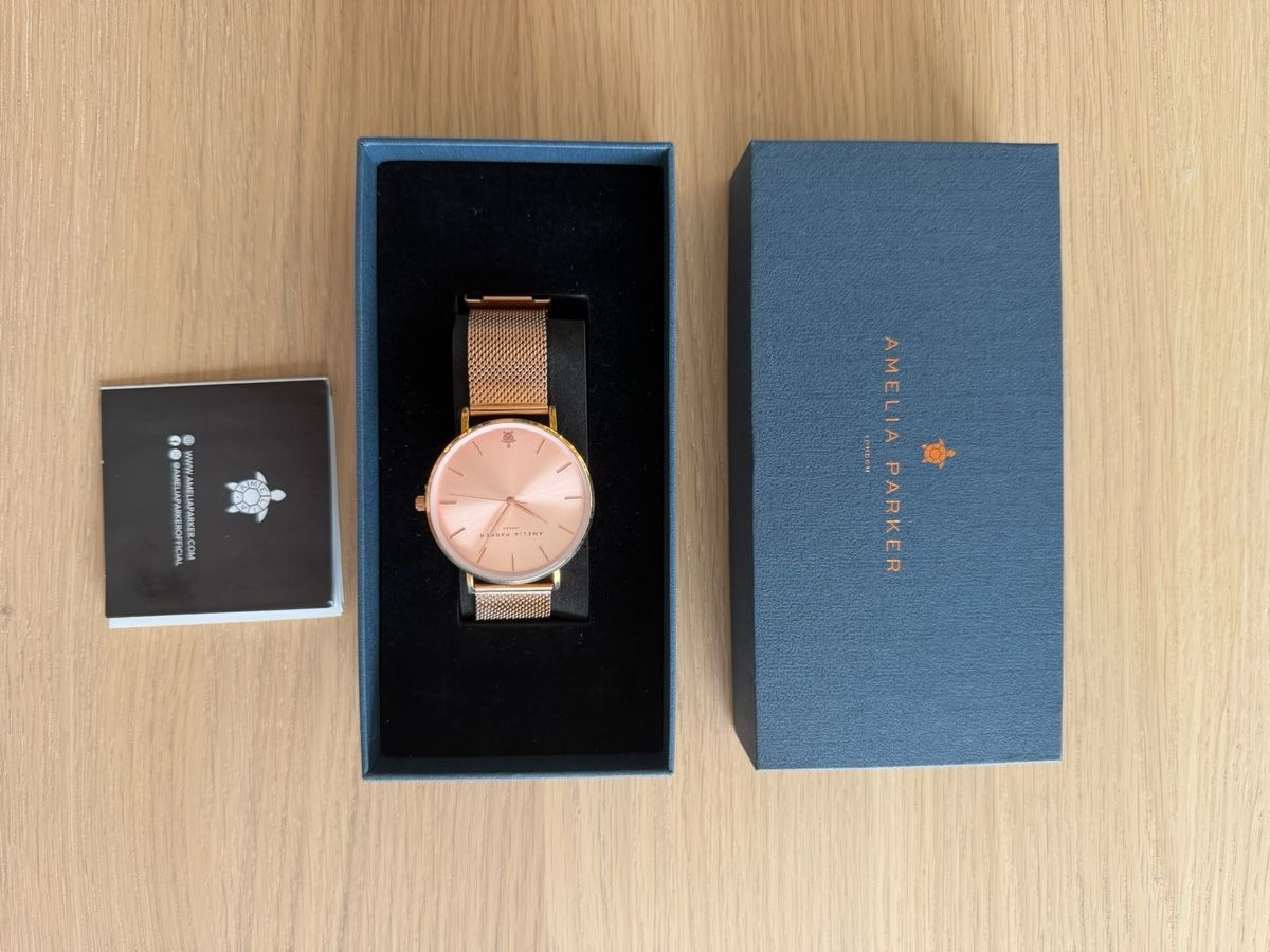 Parker Orologi: Amelia Parker Watch Rose Gold Mesh Strap – Nuovo e nell'imballaggio originale da Zürich venduto da gio_26hd