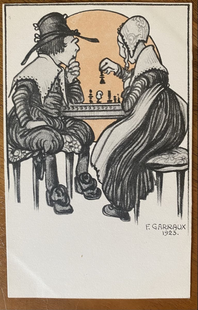 Cartes postales: Joueurs d’échecs. Florentin Garraux.Cartes Postales. – D'occasion à Biel/Bienne par sol_7wtq 5