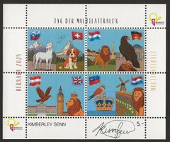 BERNABA Vignetten Block Künstler Signatur Kimberley Senn RAR