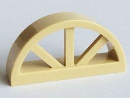Lego 5x Fenster abgerundet 1x4x1 2/3 (20309) beige