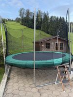 Gartentrampolin mit Sicherheitsnetz gebraucht gut