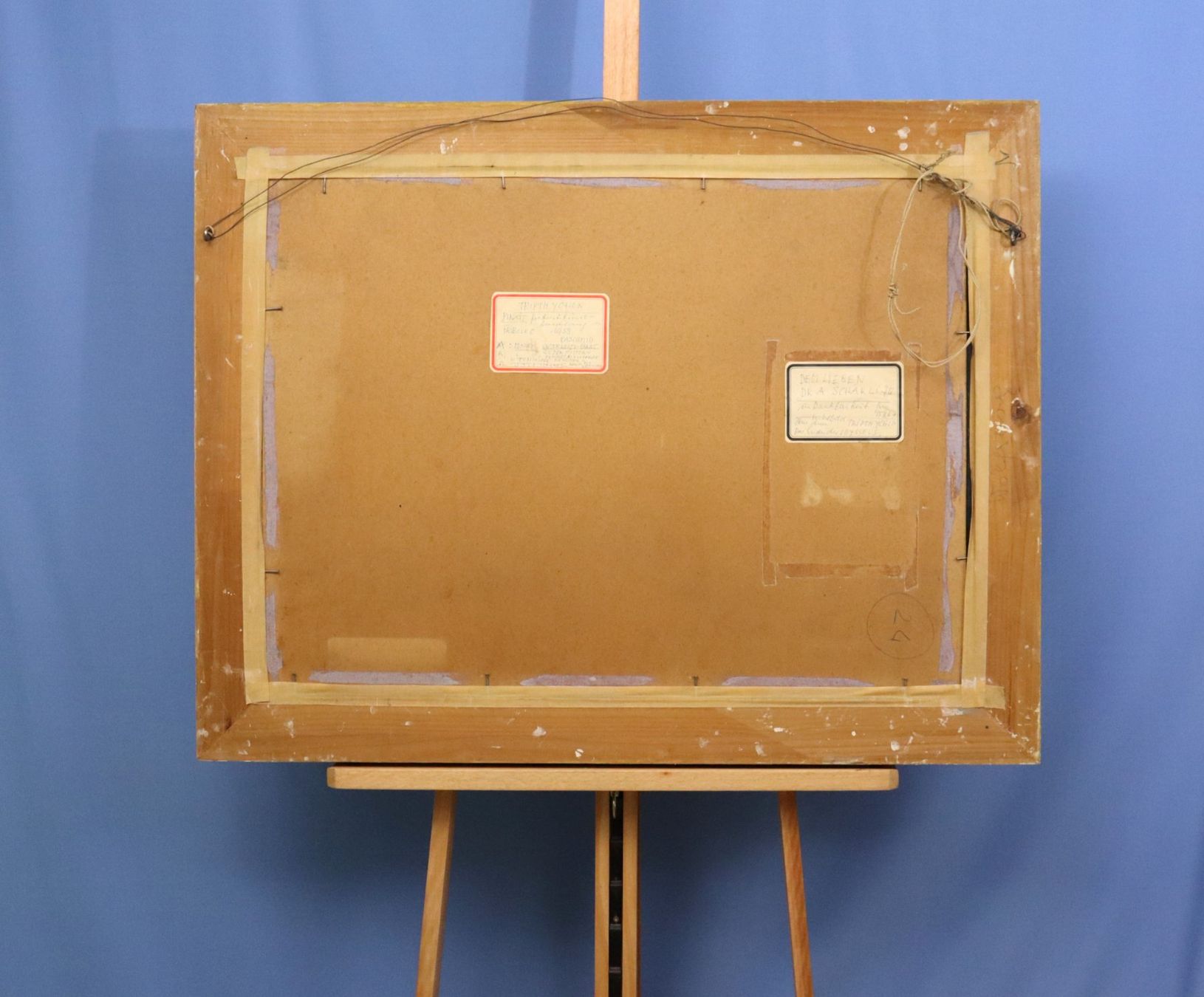 Dipinti: Erwin Albert Schmid (1895-1962) Mischtechnik "Triptychon". – Usato da Zug venduto da Kunst-Fundgrube 4