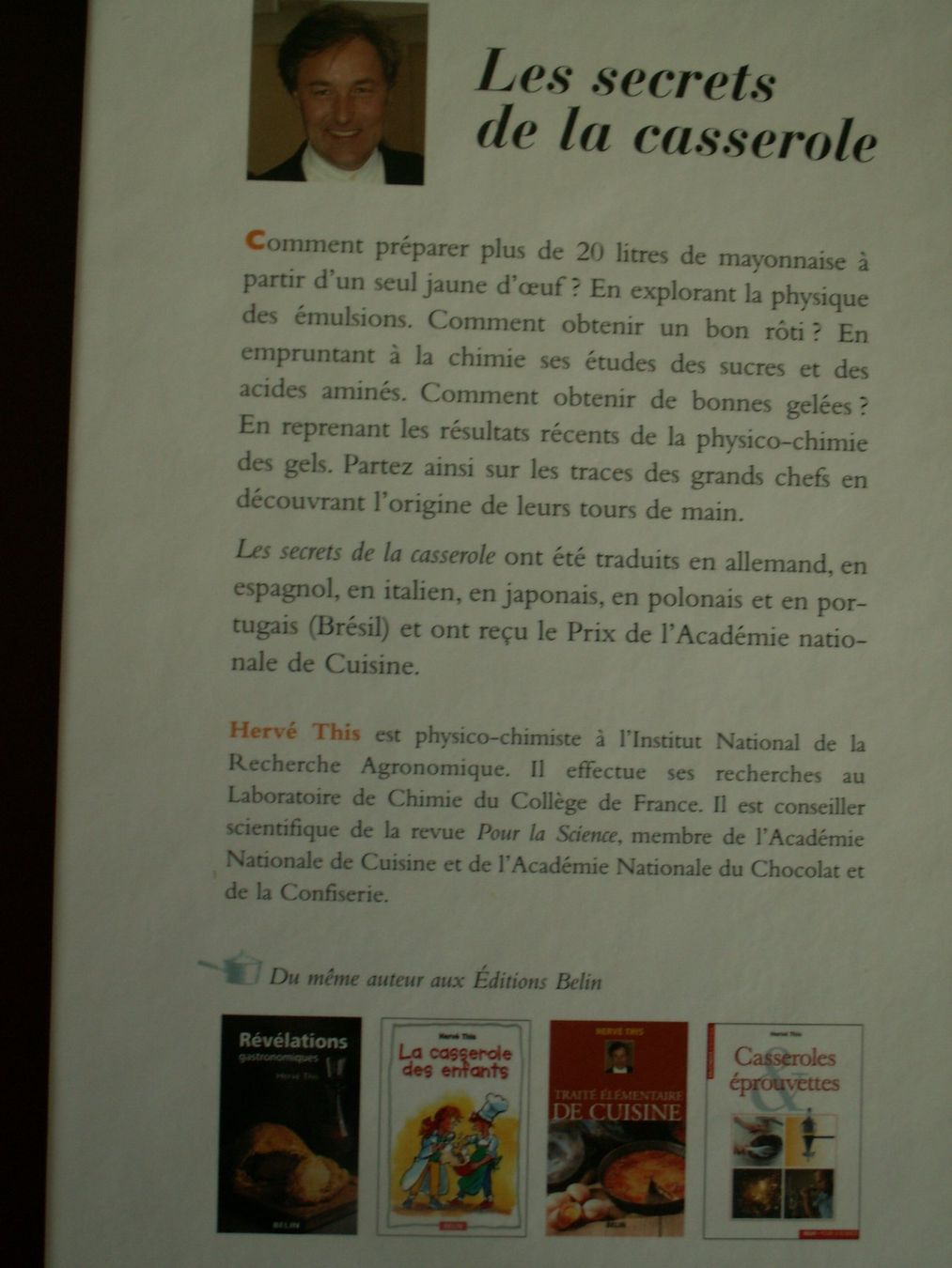 Bücher: Hervé This: Révélations gastronomiques & Secrets casserole – Gebraucht aus Le Grand-Saconnex von Lanine01 1
