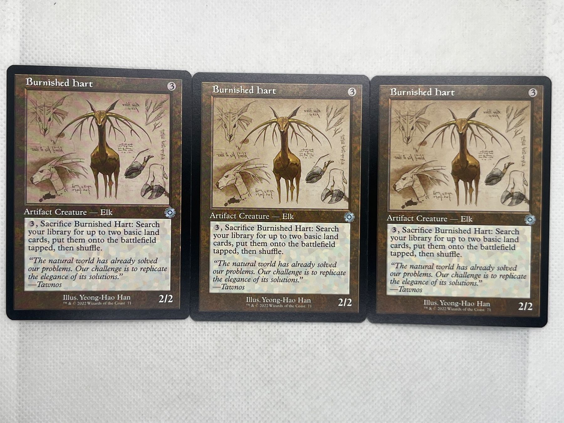 Magic The Gathering Carte collezionabili: MTG Burnished Hart BRR 071 Englisch Uncommon Schematic 3x – Usato da Hinterkappelen venduto da Kim1992