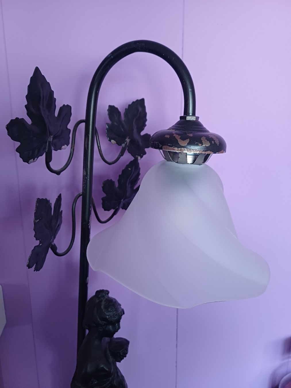 Lampade: Antike Jugendstil Lampe mit Frauenfigur – Usato da Nassen venduto da verrueckt 7