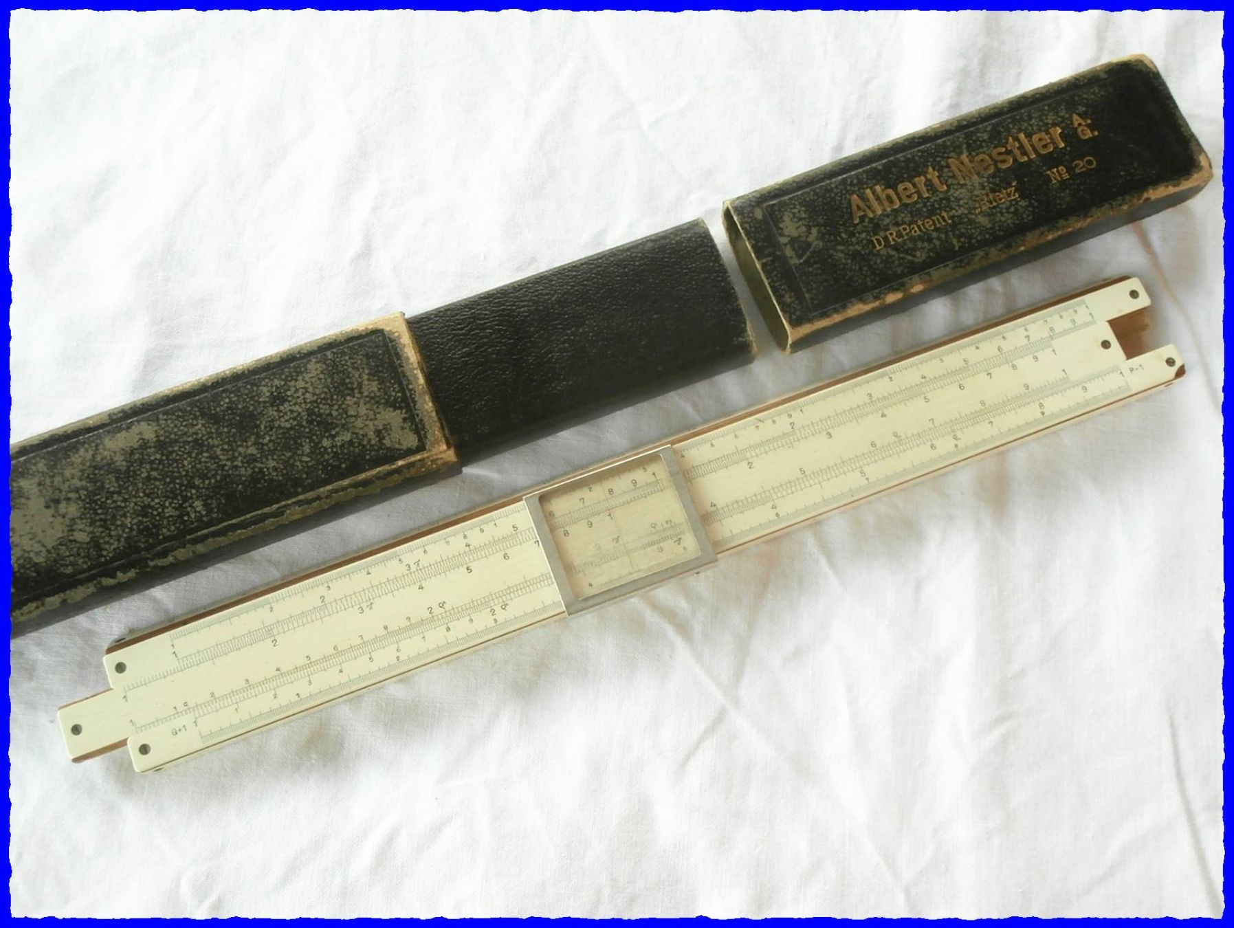 Calcolatrici tascabili: RECHENSCHIEBER - "NESTLER 20" - 30er-Jahren - D.R.P. – Usato da Worblaufen venduto da Re_mo81