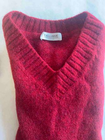 Damen Pullover Exclusive Merinos, rot 34/36