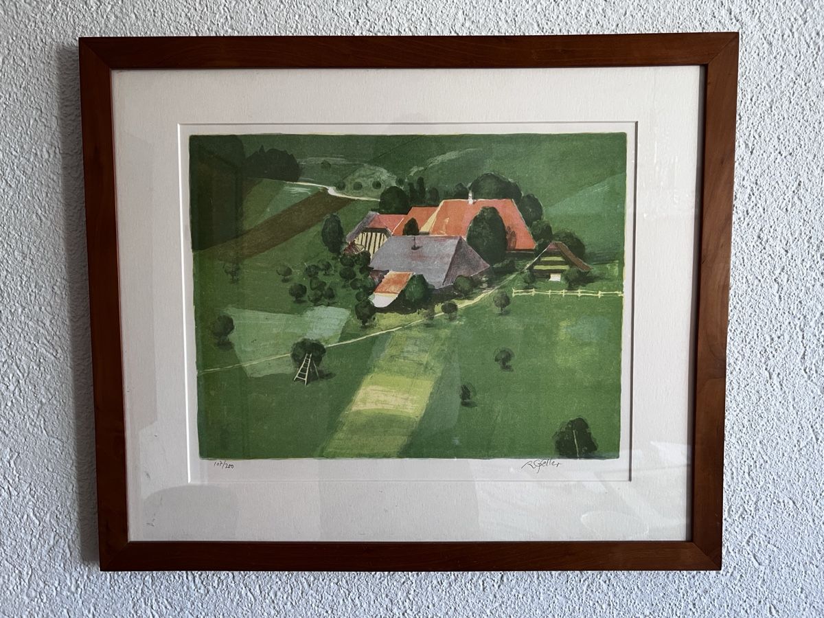 Grafica & Litografie: R. Gfeller Litho Bild Bauernhaus – Usato da Neuenegg venduto da Magosaurus
