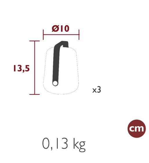 Fermob Lampade: Fermob -  Balad Lampe 3x H12 anthrazit – Nuovo e nell'imballaggio originale da Horn venduto da Ruf_Des 3