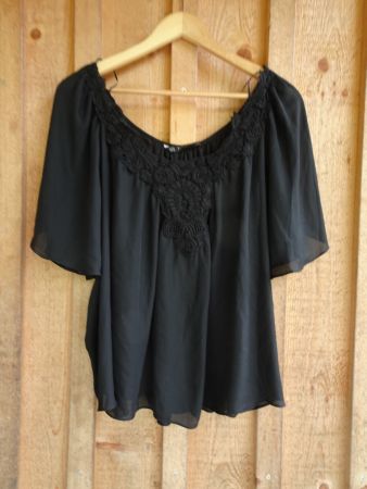 Schwarze Bluse von ZARA Basic Gr. M - 425120
