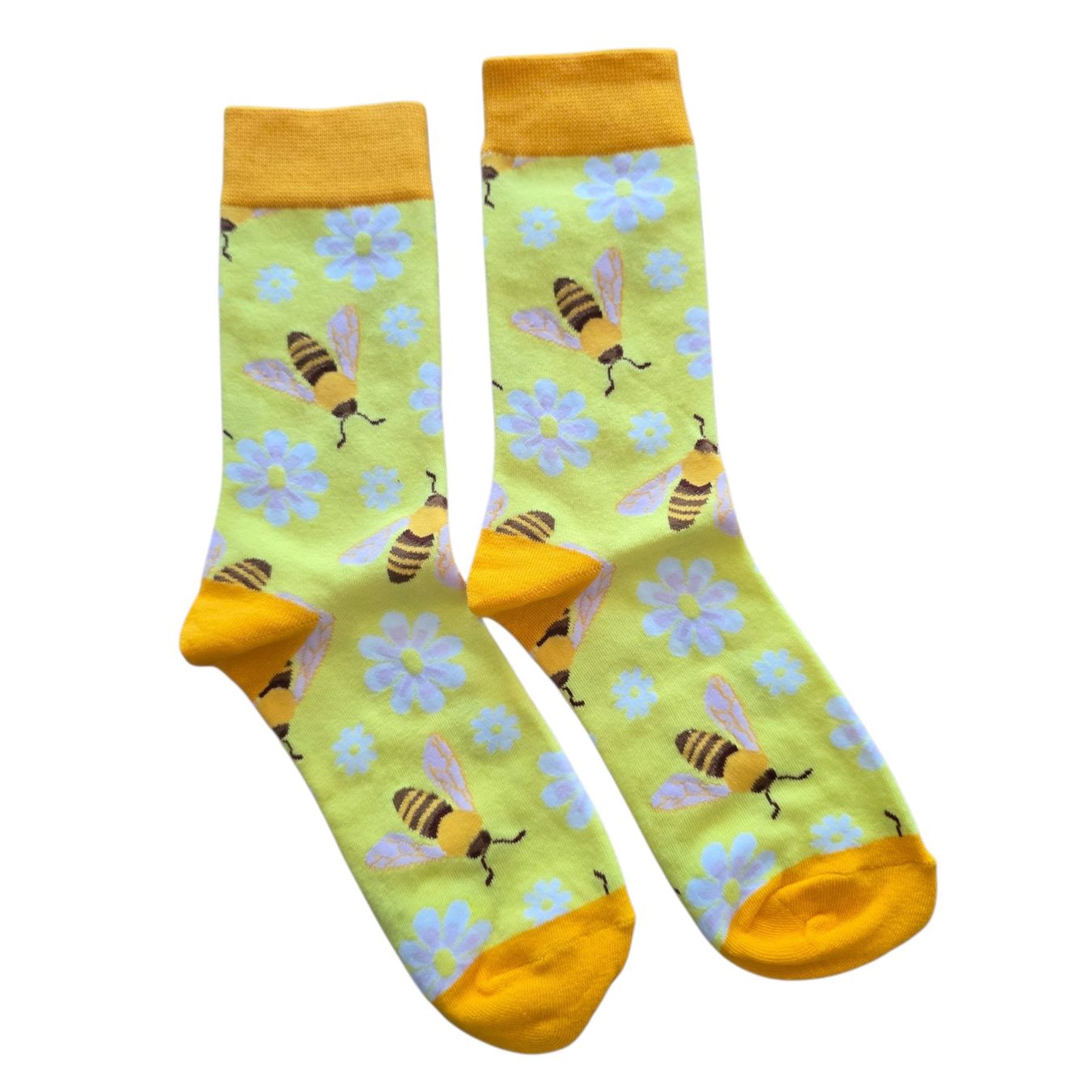 Calze: Socken Bienen / Bees / Blumen / Flowers – Nuovo e nell'imballaggio originale da Zürich venduto da amysmith