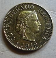 10 Rappen 1919, stgl, Messing, Kat. CHF 225.--