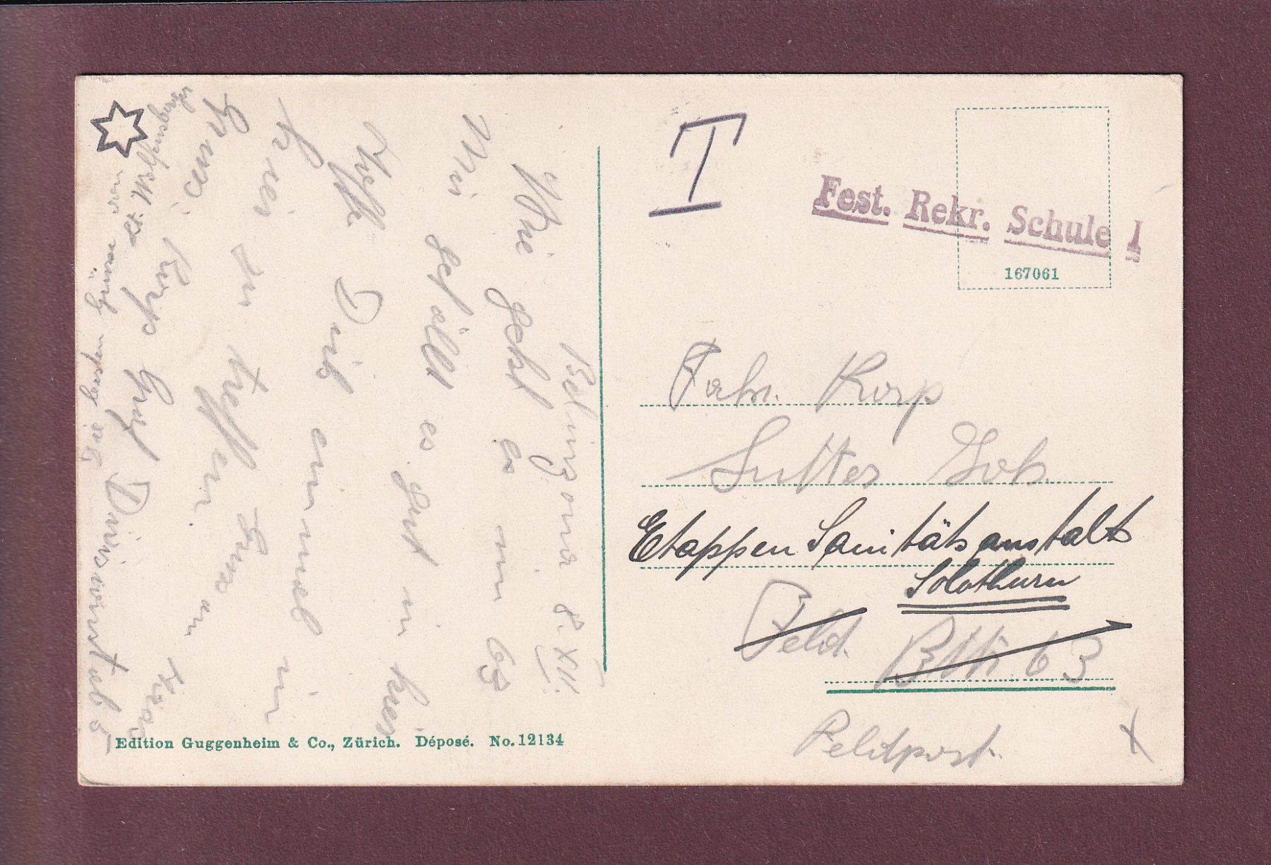 Cartoline postali: BELLINZONA - Ferrovia - Feldpost – Usato da Pully venduto da nicecards 1