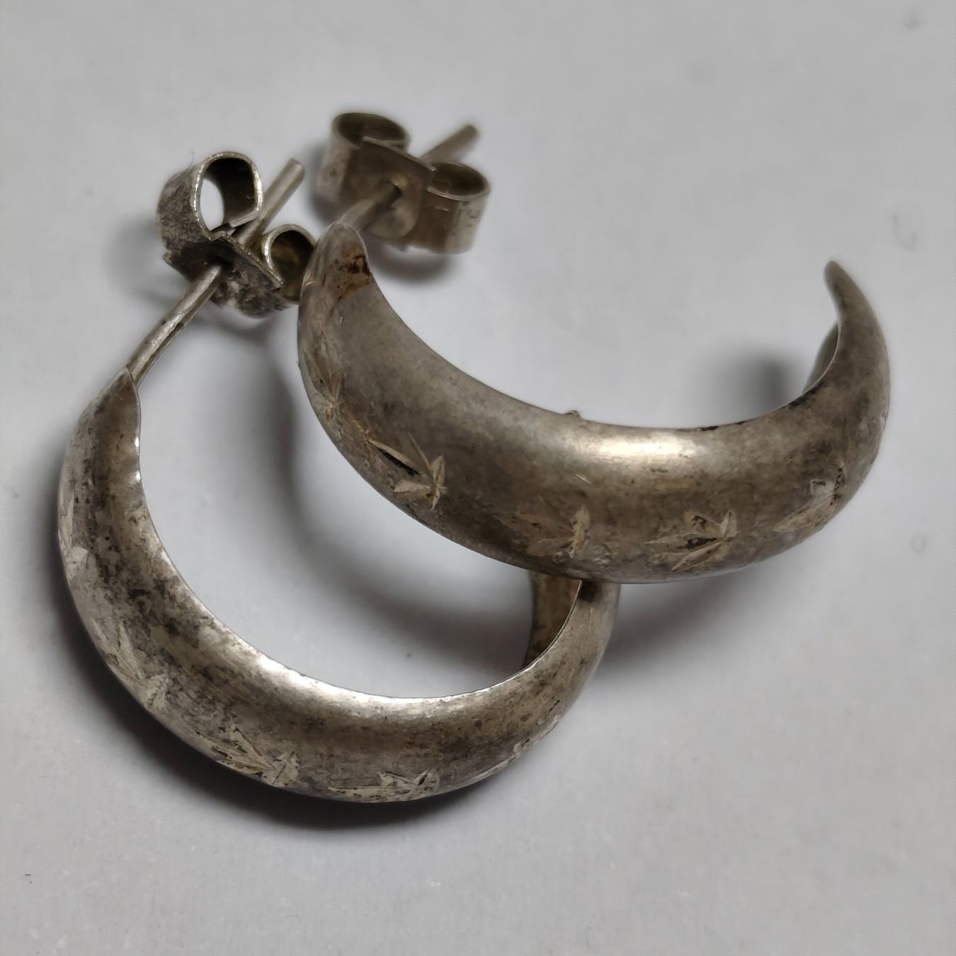 Orecchini pendenti & Orecchini a lobo: Vintage Silver silber Stud Earrings Boucles d'Oreilles #A3 – Usato da Châtelaine venduto da Tropic.Watch2 4