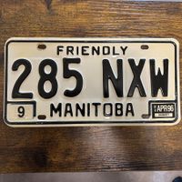 🇨🇦 1996 Vintage Autonummer - Manitoba 285 NXW - Kanada