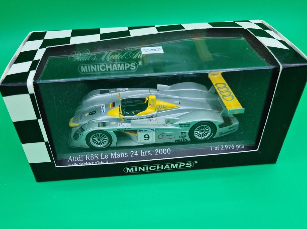 Minichamps Audi R8S Le Mans 2000 1:43 #9 2nd Place (Neu und ...